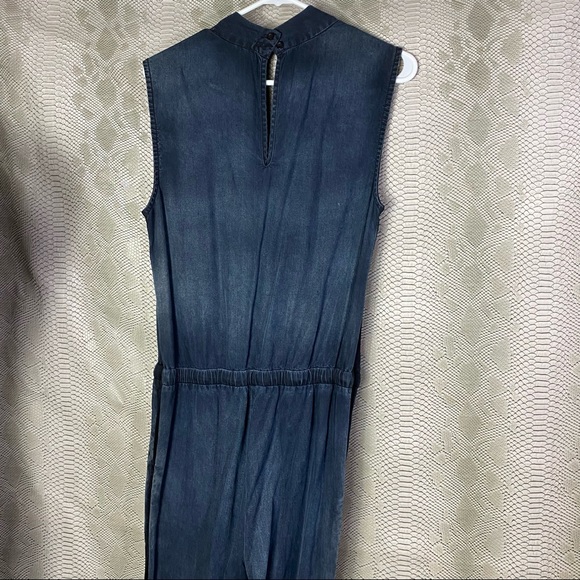 Bella dahl blue denim sleeveless pant jumpsuit - Picture 8 of 8
